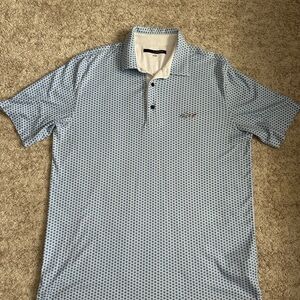 Greg Norman Collection Blue and White Polo Shirt